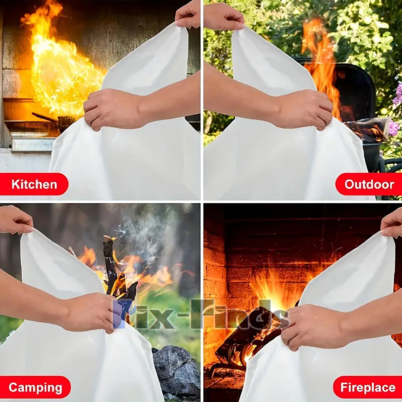 Emergency Survival Fire Blanket For Home Kitchen Office Caravan Emergency Safety