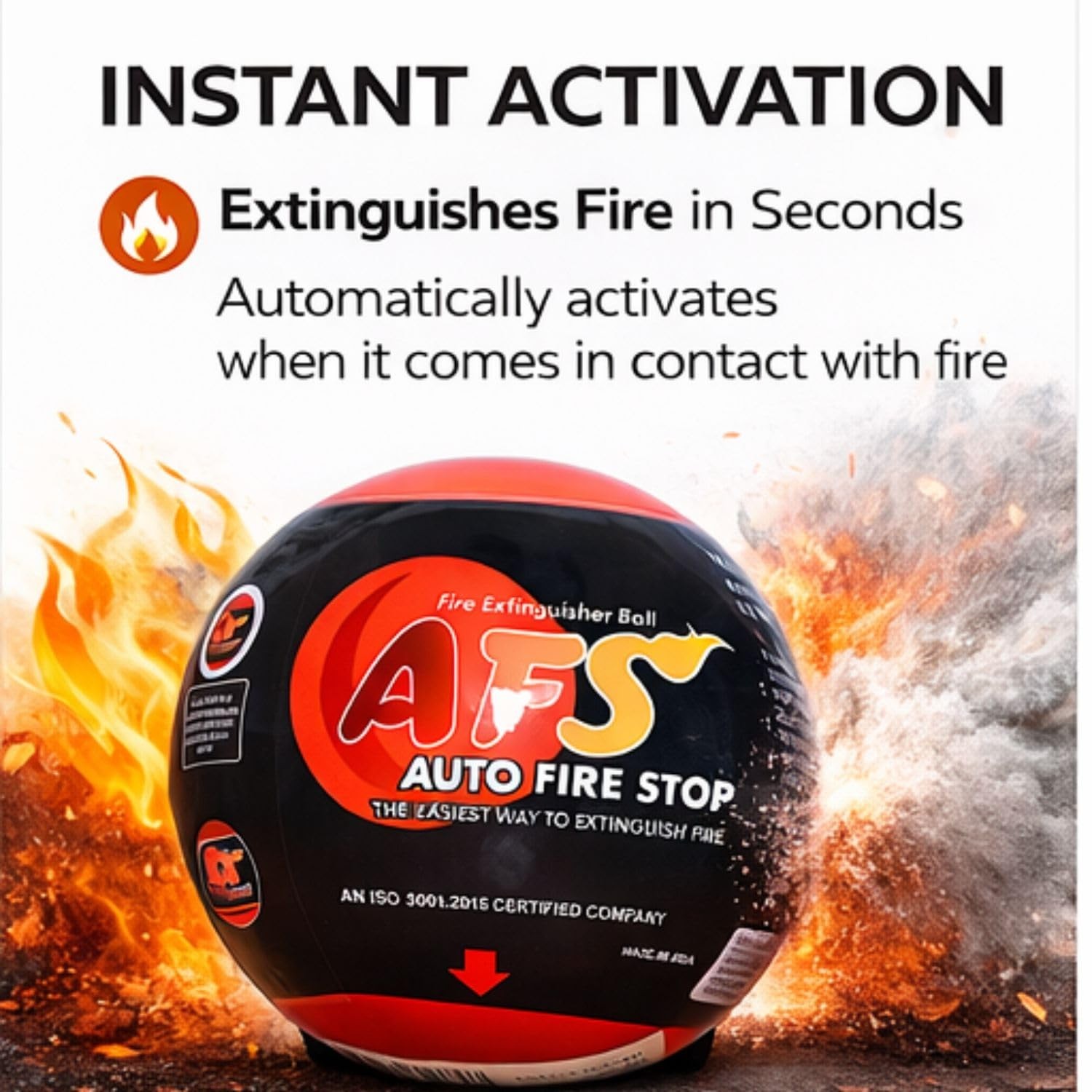 Large AFS Fire Ball Automatic Dry Powder Fire Extinguisher For Cars House