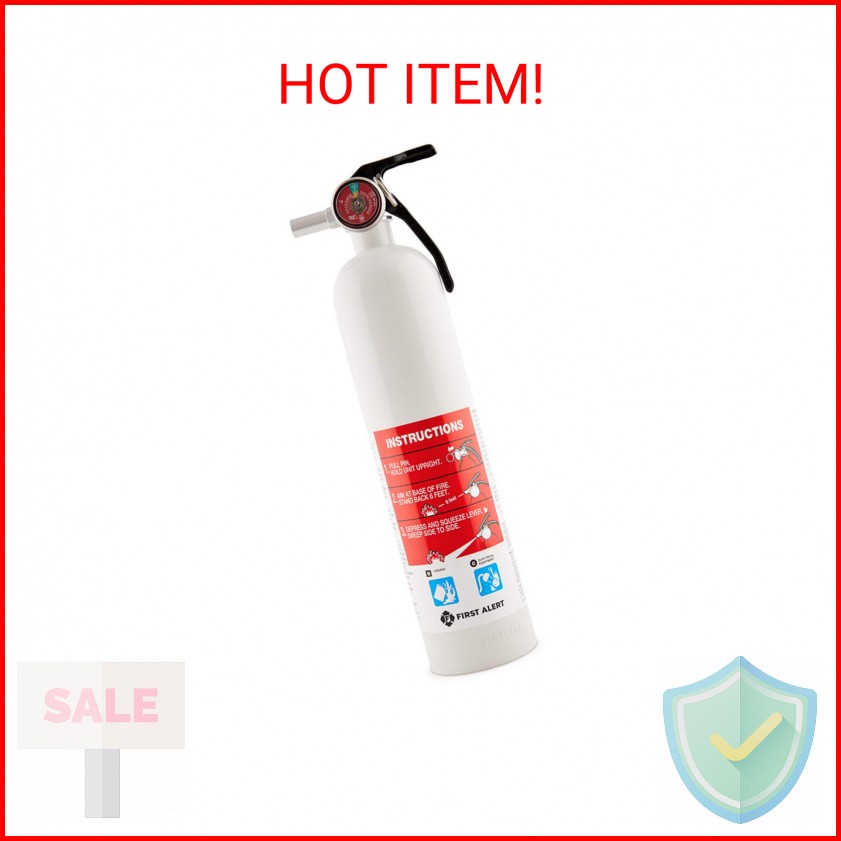 First Alert Fire Extinguisher for Car & Marine Use, UL RATED 10-B:C, AUTOMAR10 F