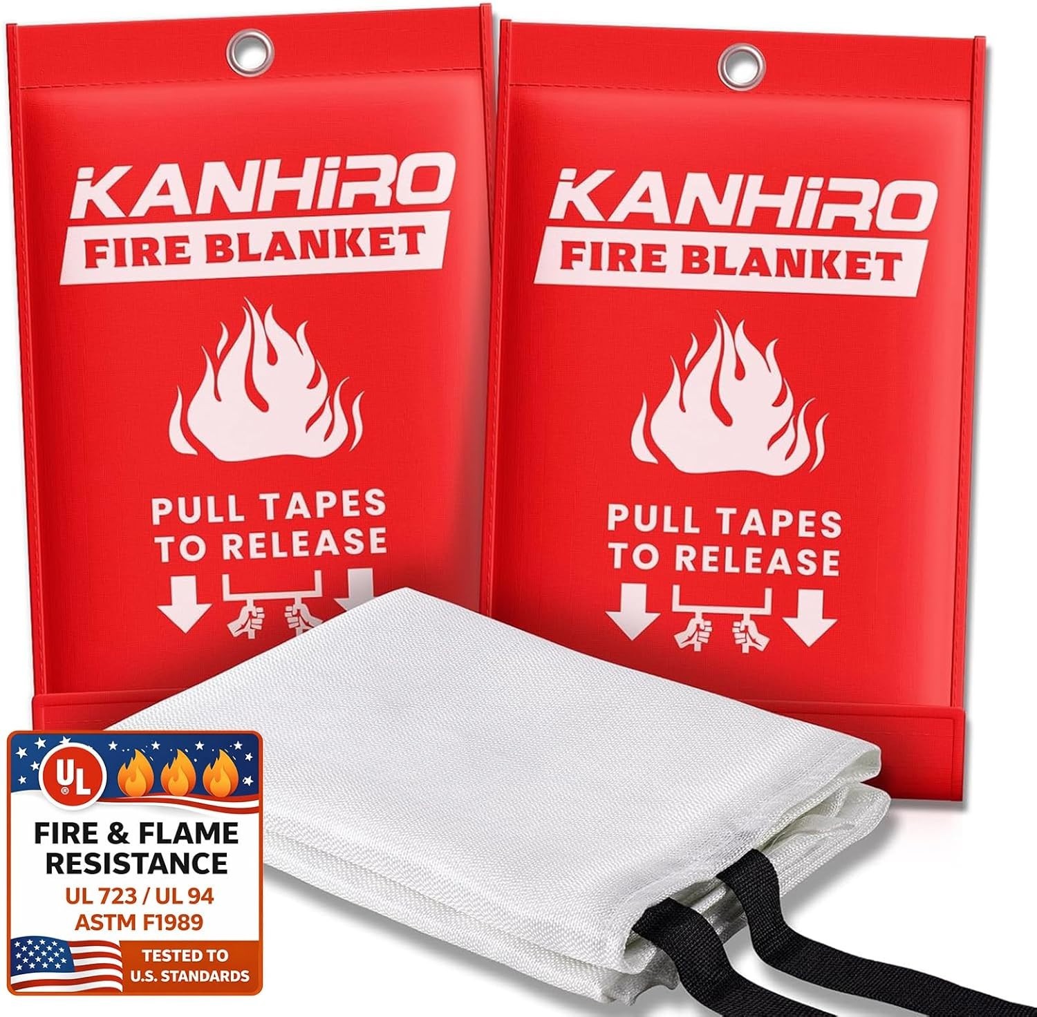 Essential Fire Safety: Lightweight Fiberglass Blanket 2-Pack – 39” x 39”