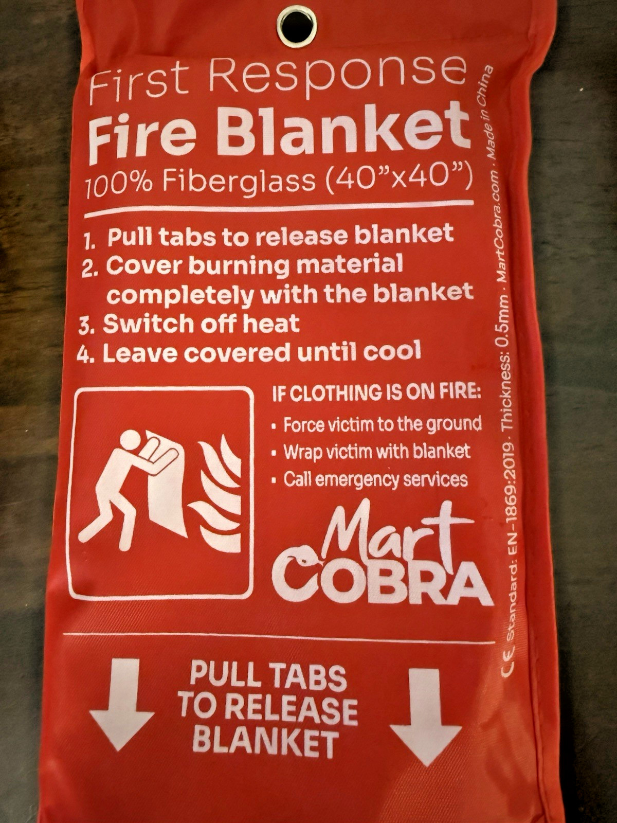 FIRE BLANKET Fiberglass Hero Emergency Home Retardant Prepared 40×40’K