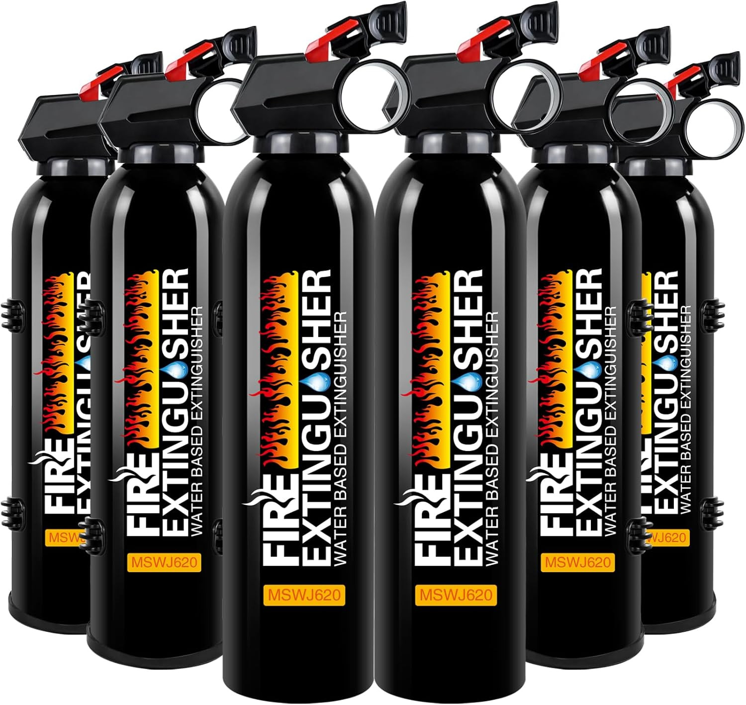 6Pack Fire Extinguisher for Home – 8 in 1 Portable A, B, C, K Fire Extinguishers