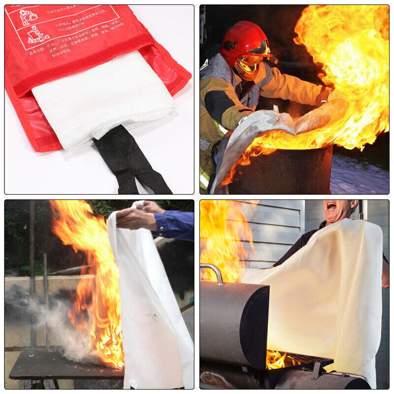 1~4PK FIRE BLANKET Fiberglass Emergency Home Retardant Prepared 59”x59” 47X47″