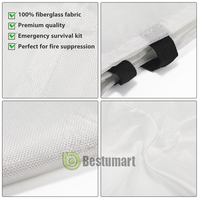 LARGE FIRE BLANKET 2-6Pack, 59”x59” Fiberglass Retardant Prepared Emergency
