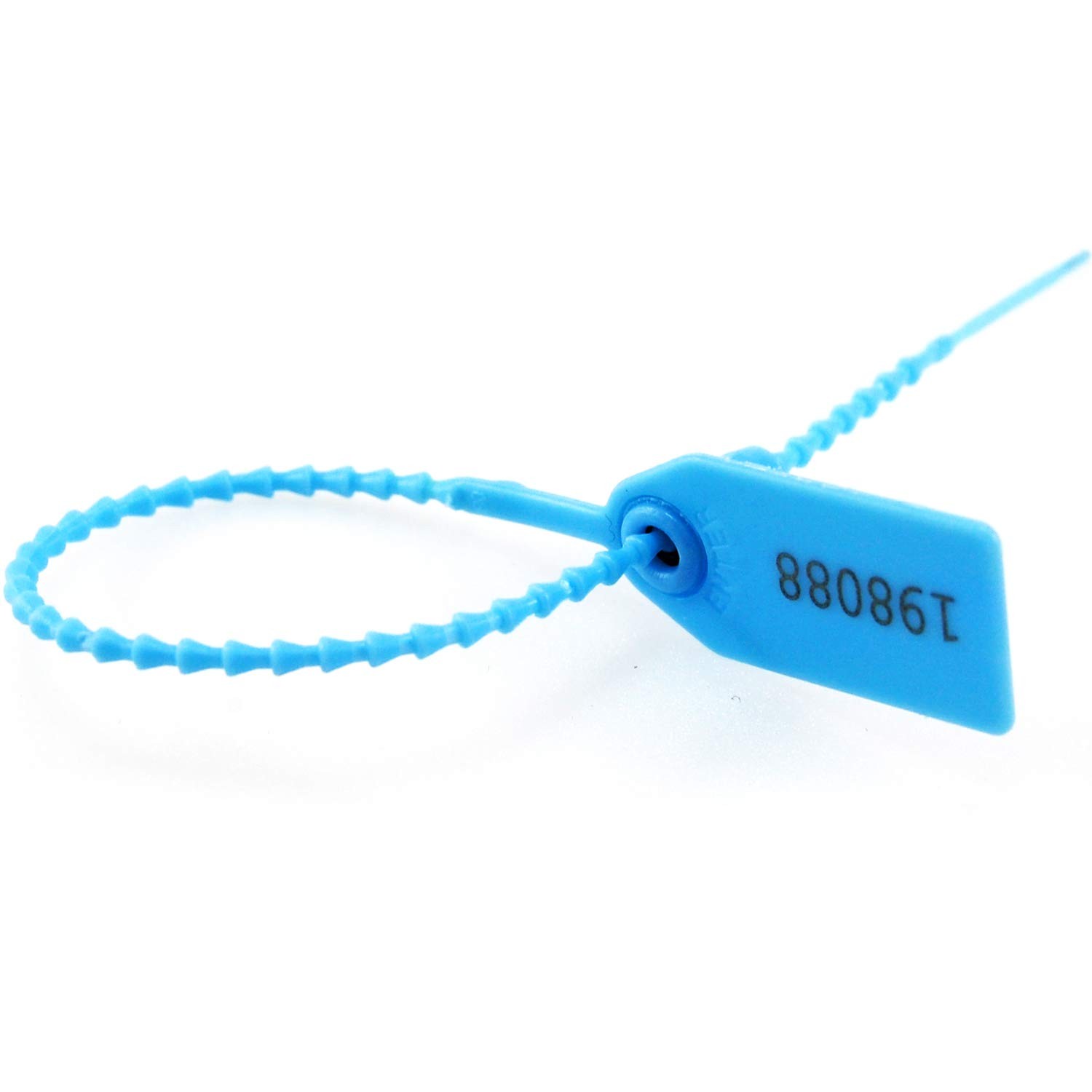 200PCS Light Blue Plastic Tamper Seals, Numberd Zip Ties for Fire Extinguishe…