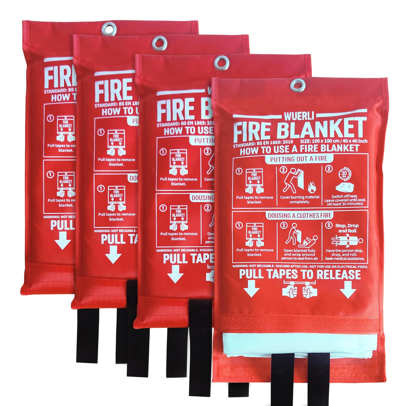 Fire Blanket For Home And Kitchen40″ X 40″emergency Fire Blanket2