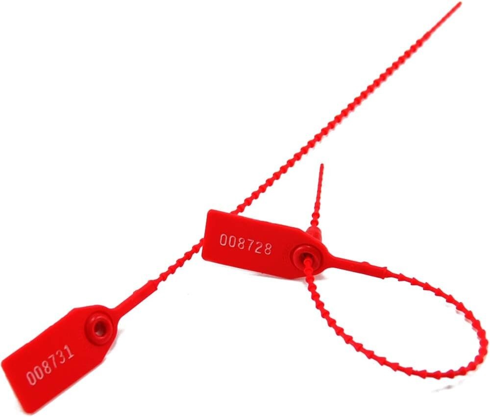 Self-Locking Red Tamper Seals 250mm – Versatile Security Tags Pack of 1000