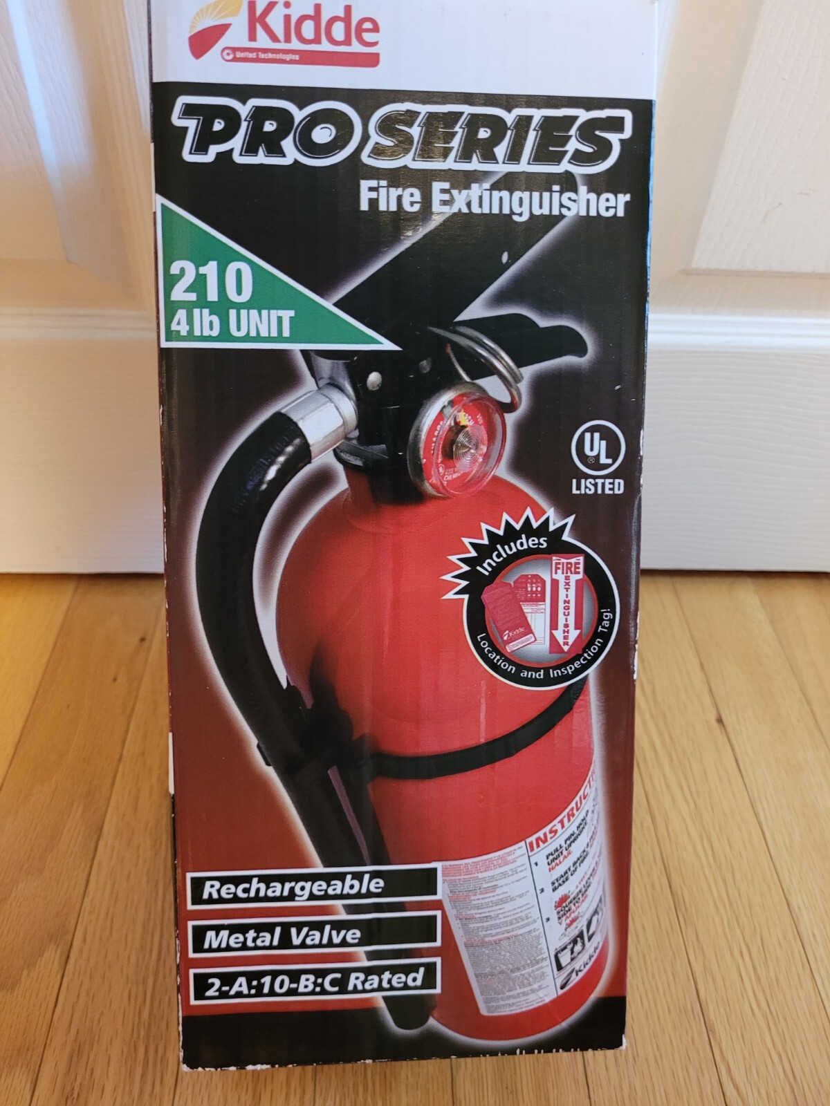 Kidde Pro Series Fire Extinguisher 210 4 lb Unit Rechargeable 2-A: 10-B:C Rated