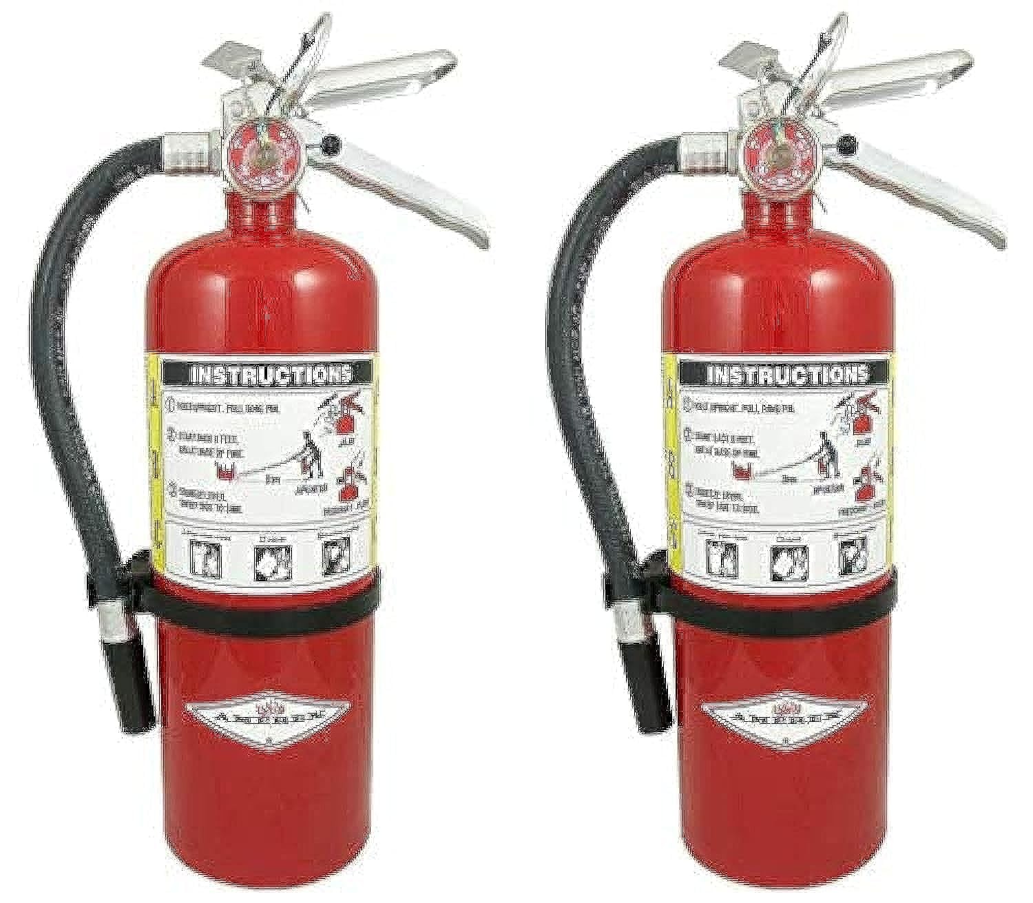 5 Pounds ABC Dry Chemical Fire Extinguisher UL Rated Multi Purpose 2 Pack