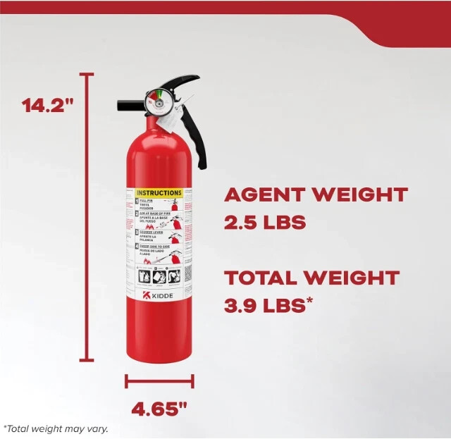 Set of 2 FIRE EXTINGUISHER For Car Truck Auto Marine Boat Kidde 3-Lb Dry