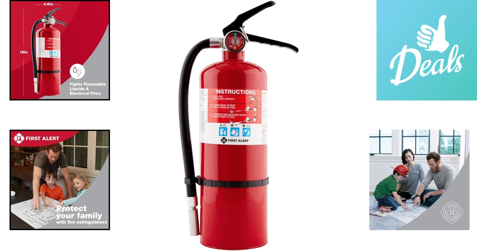 All-Metal, Rated Fire Extinguisher: Rechargeable & Suitable for All Fires