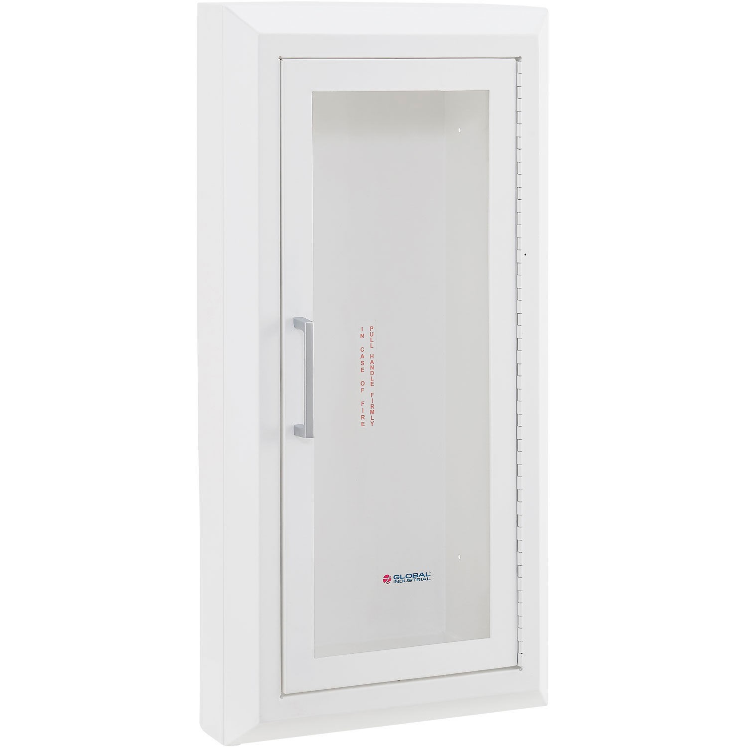 Global Industrial Fire Extinguisher Cabinet Semi-Recessed Fits 10 Lbs.