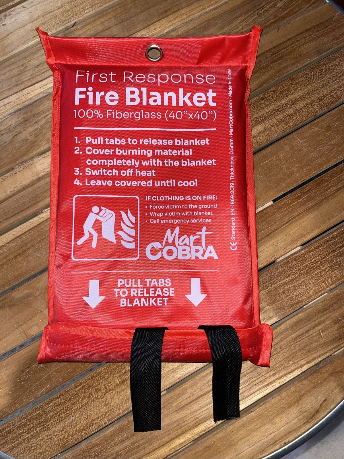 New First Response Fire Blanket 4 Units. Fire Protection. 40”X40” New Unused.