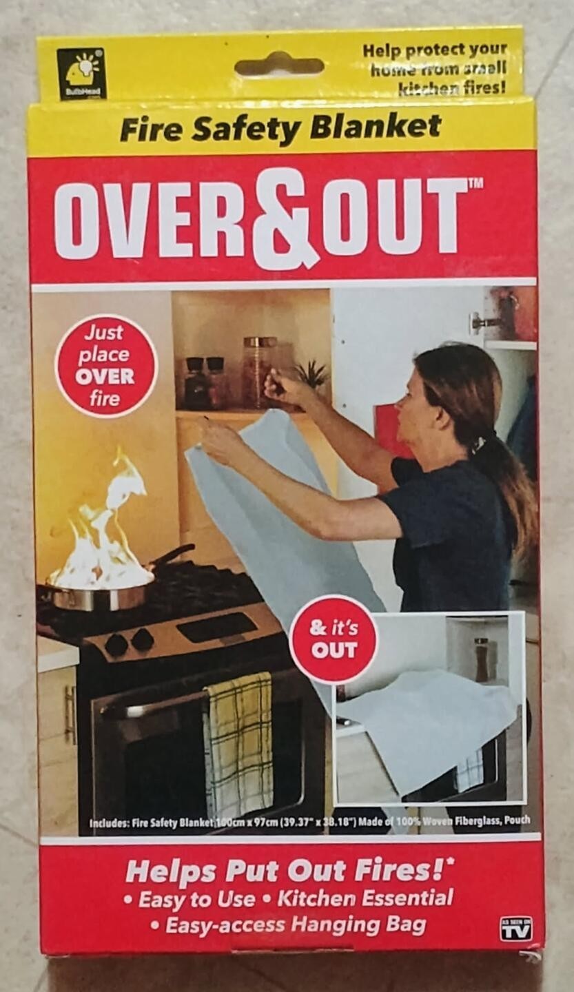 Fire Safety Blanket Over and Out (AS SEEN ON TV)