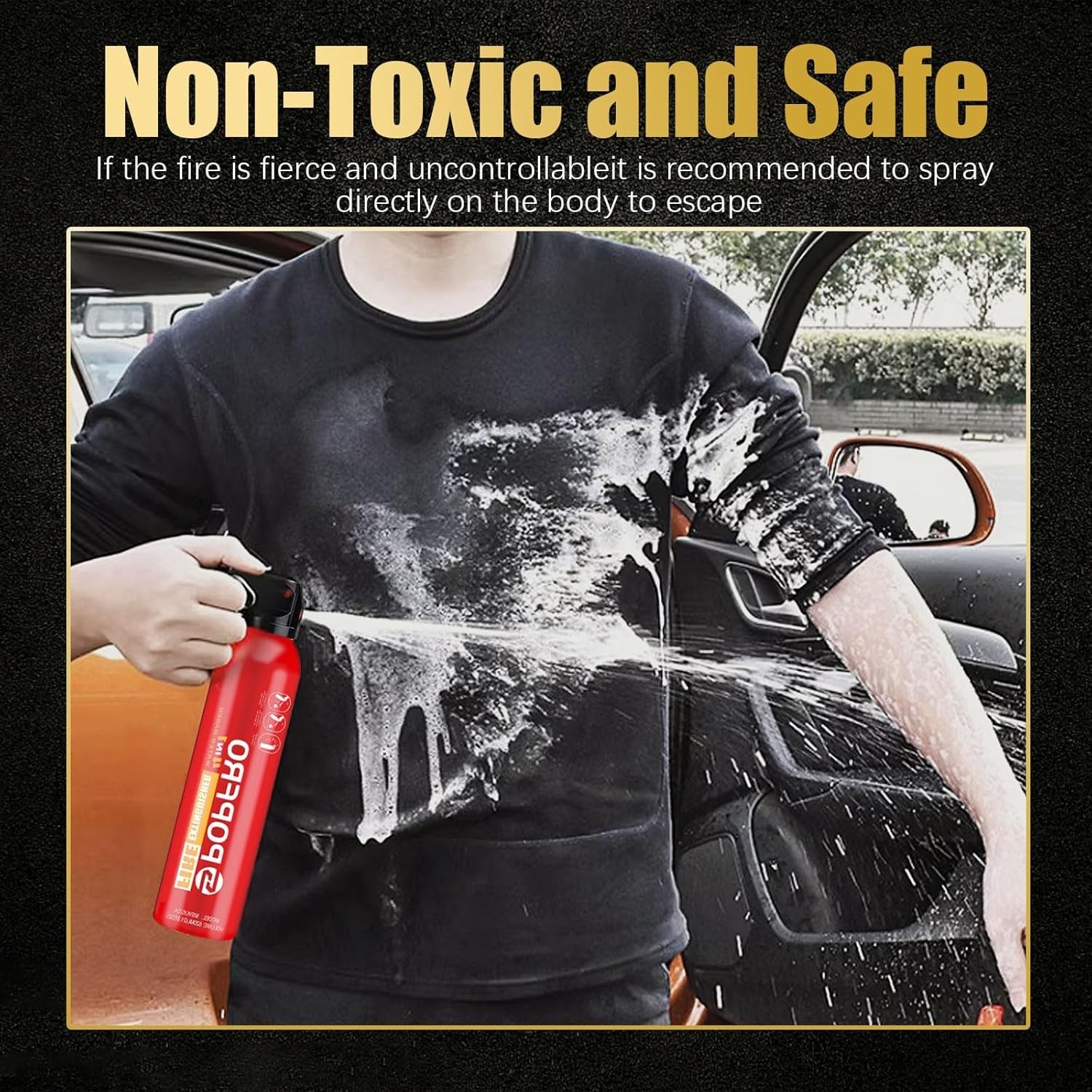 4 In1 Fire Extinguisher with Mount Fire Extinguishers for the House/Car/Kitchen