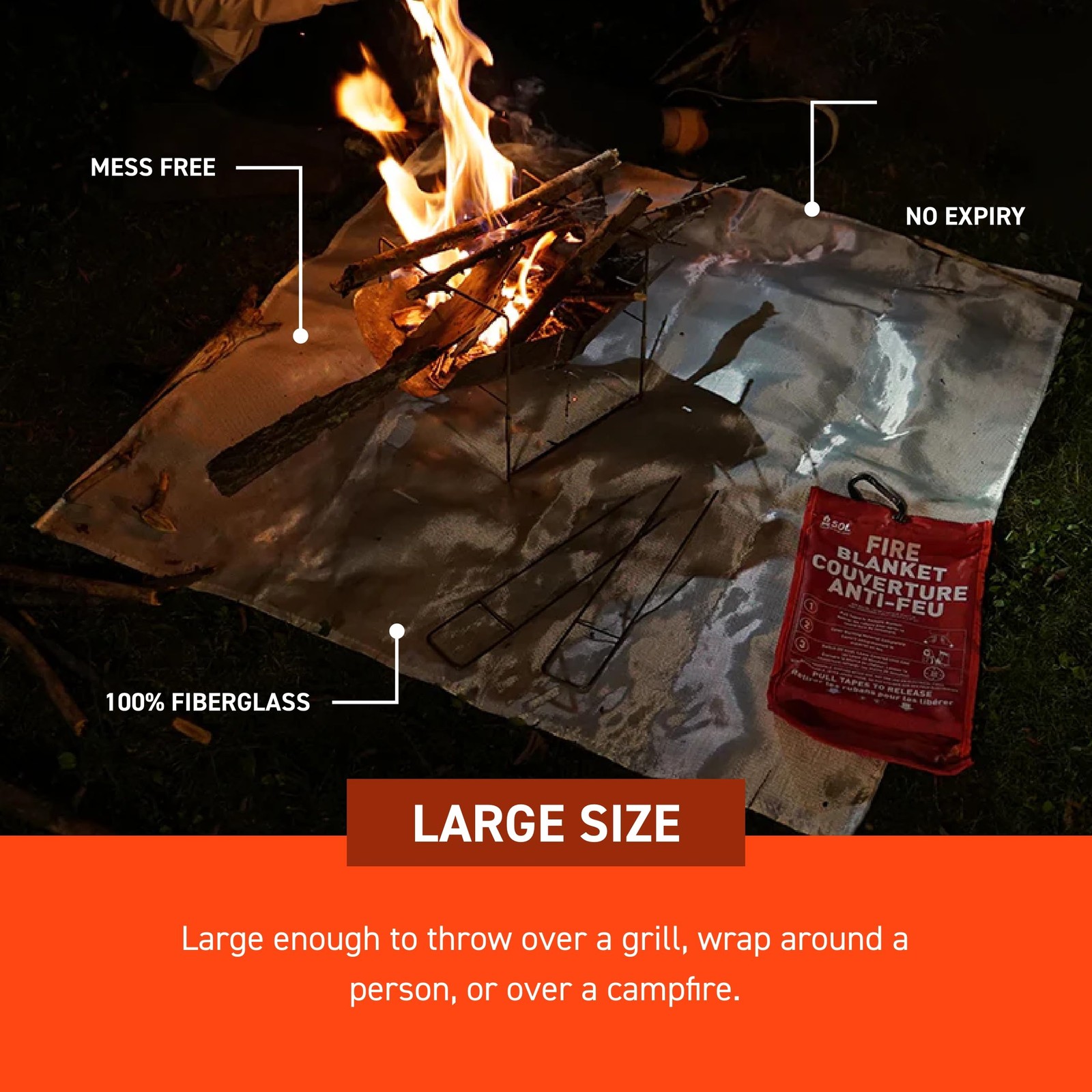 Survive Outdoors Longer Fire Safe Fire Blanket