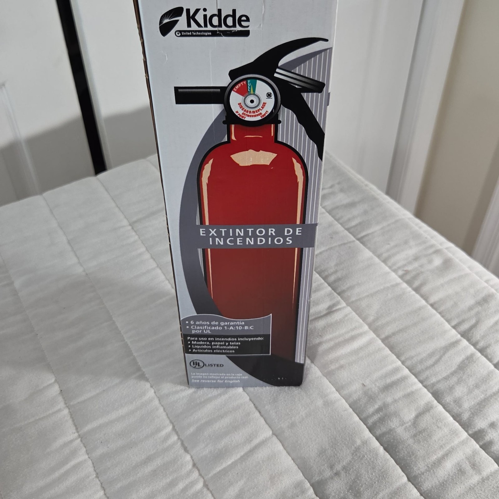 Kidde Home Multi-Purpose Dry Chemical Fire Extinguisher UL Rated 1-A:10-B:C