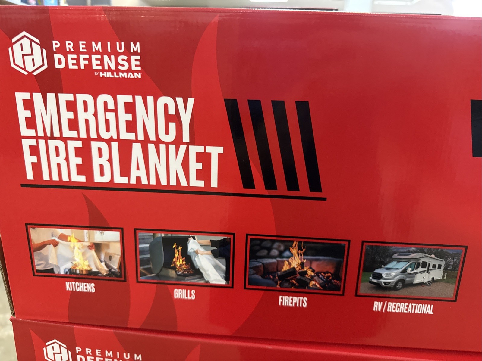 Heavy-Duty Emergency Fire Blanket, 2 Pack – Fireproof Fiberglass Blanket for