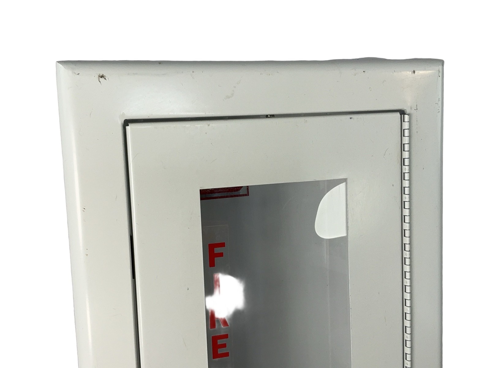 Larsen’s Fire Extinguisher Cabinet 2409SM Metal White Glass Front Handle