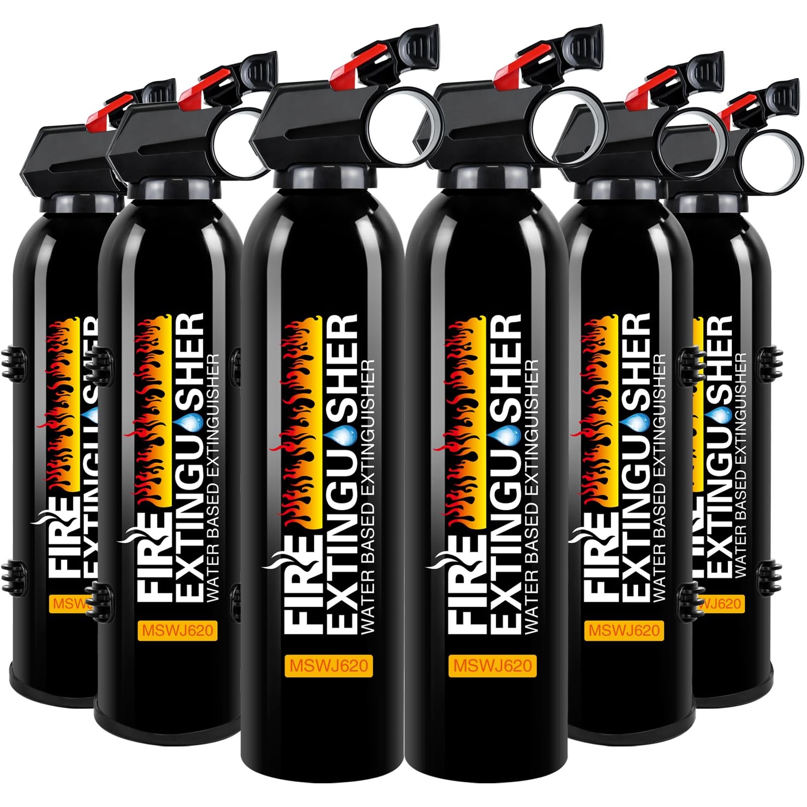 6Pack Fire Extinguisher for Home 8 in 1 Portable A, B, C, K Fire Extinguishe…