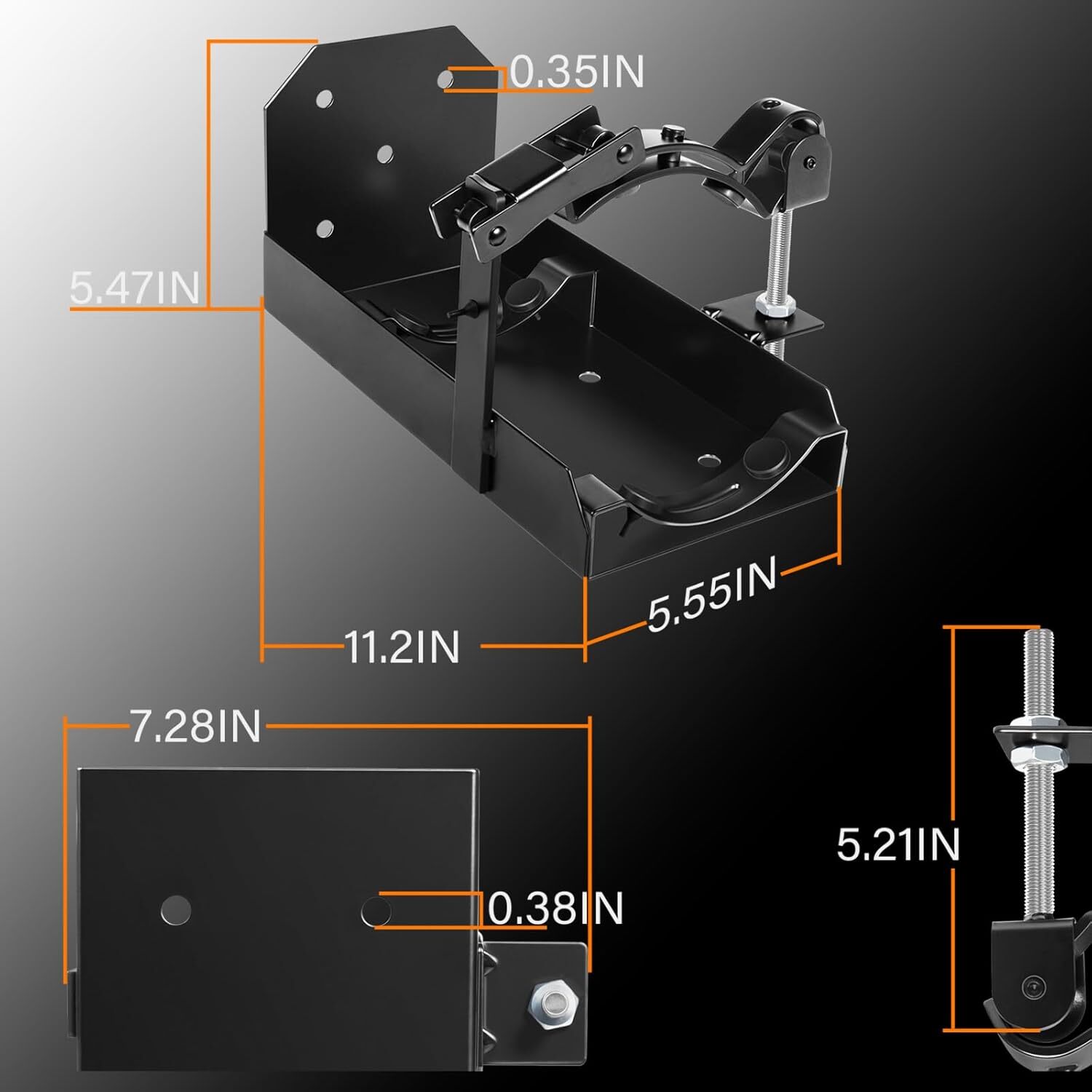10 LB Dry Fire 5 LB Co2 Extinguisher Vehicle Bracket Universal 809 5.25″