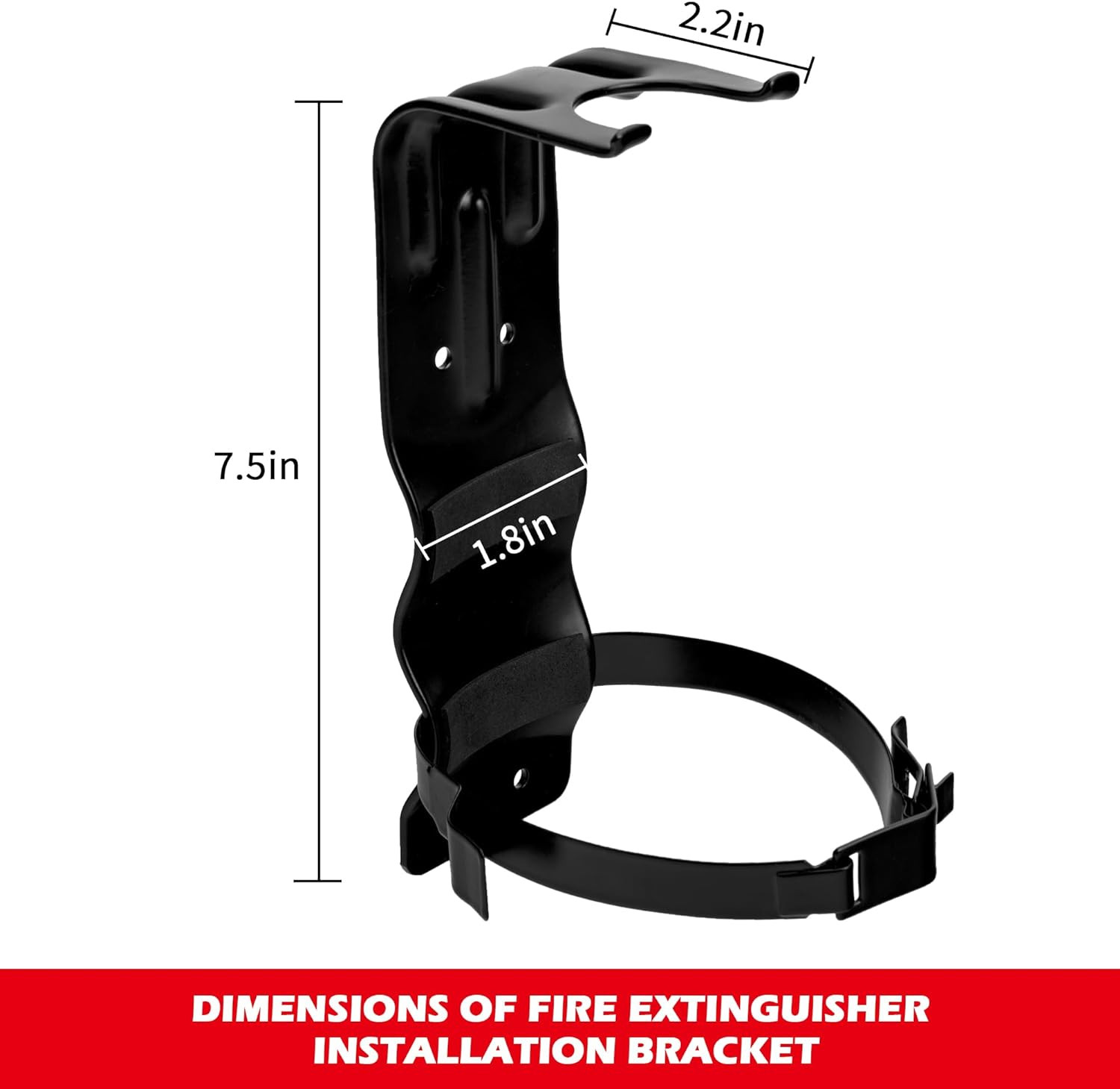 2 Pack Fire Extinguisher Brackets- 2.5 LB Fire Extinguisher Wall Mount Bracket-