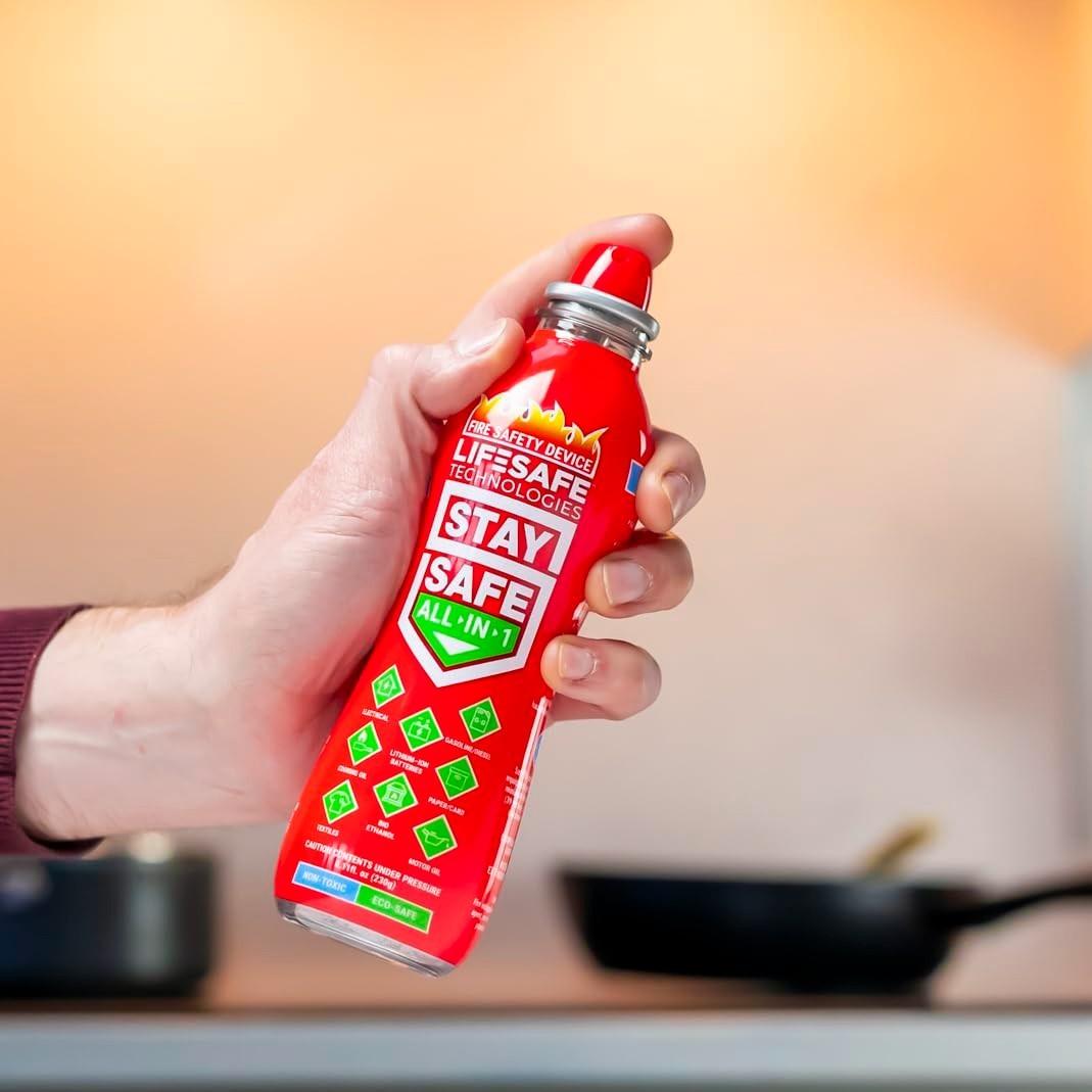 StaySafe Multi-Type Fire Extinguisher – Safe, Compact & Easy to Store, 9.91oz