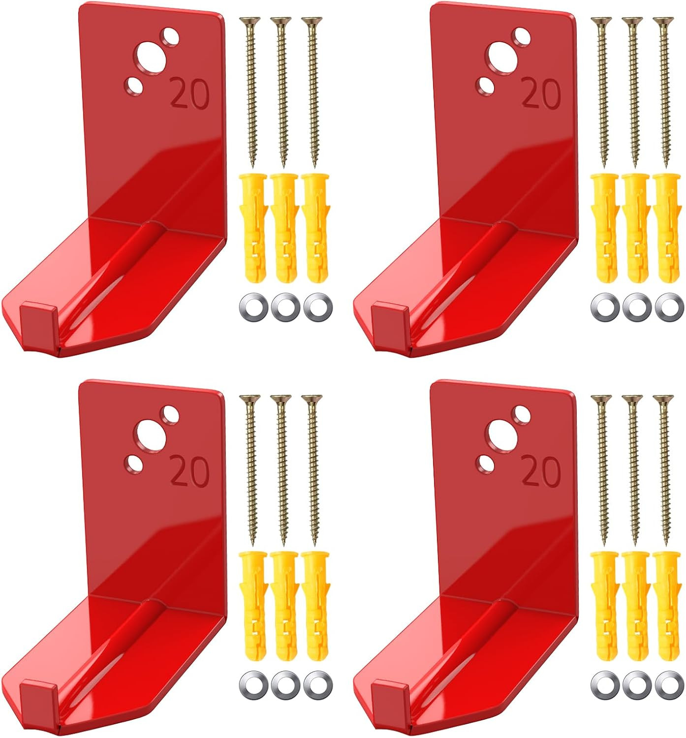4 Pack Fire Extinguisher Mounts & Brackets, Fire Extinguisher Wall Hook Holder H