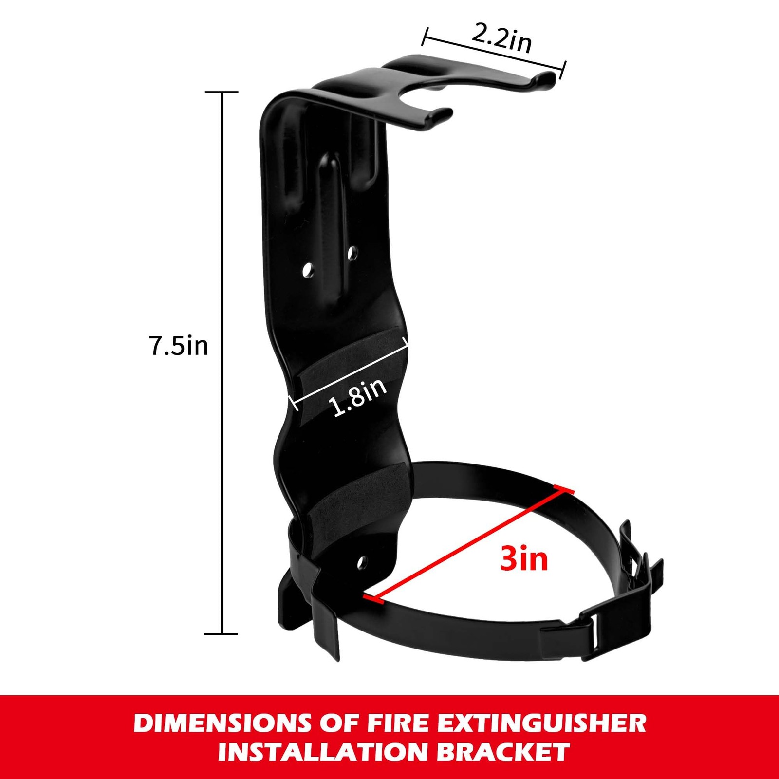 2 Pack Metal Heavy Duty Fire Extinguisher Brackets – 2.5 LB Wall Mount Holder…