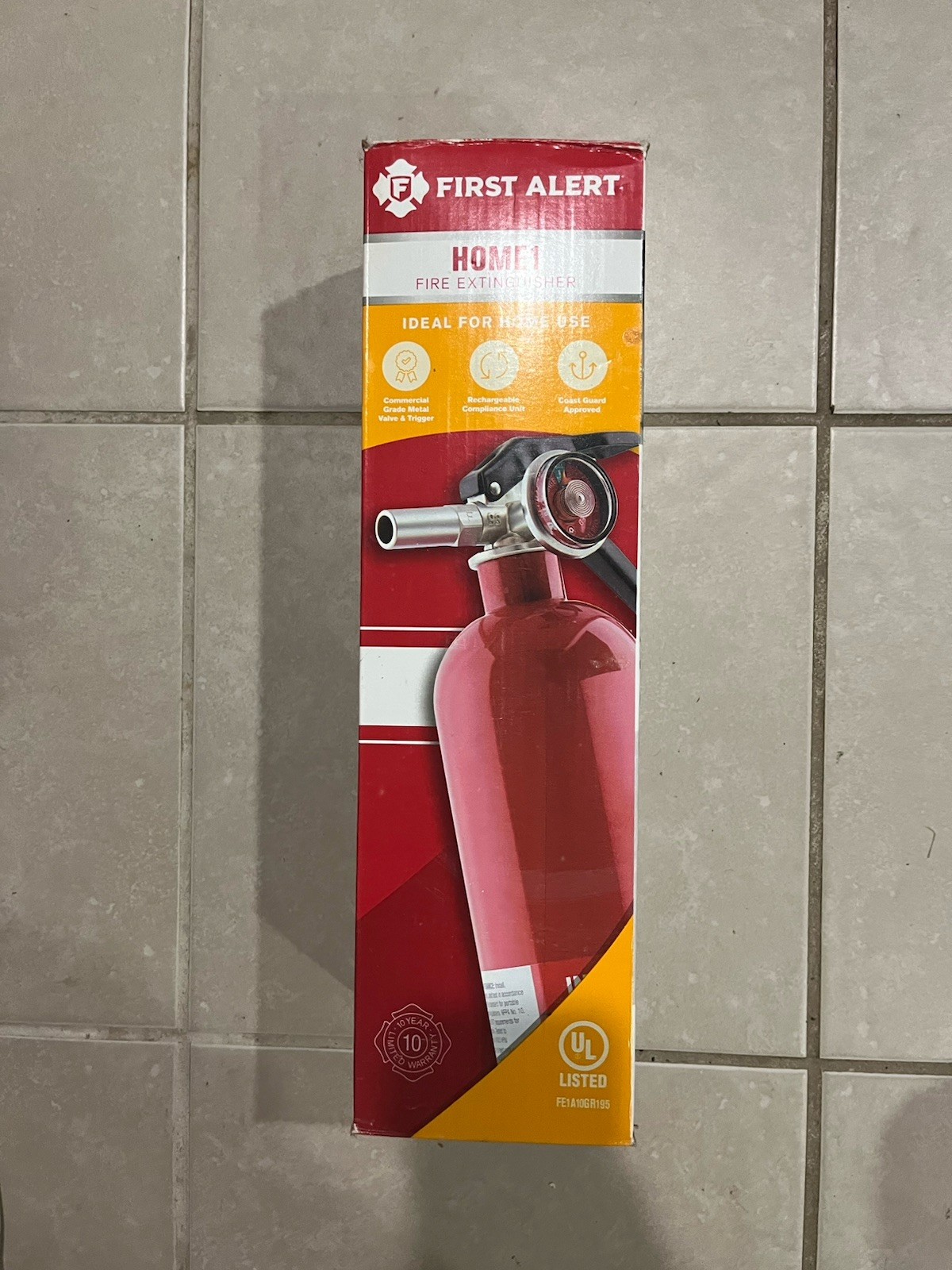 First Alert Home1 Fire Extinguisher – UL Listed, Rechargeable, New in Box