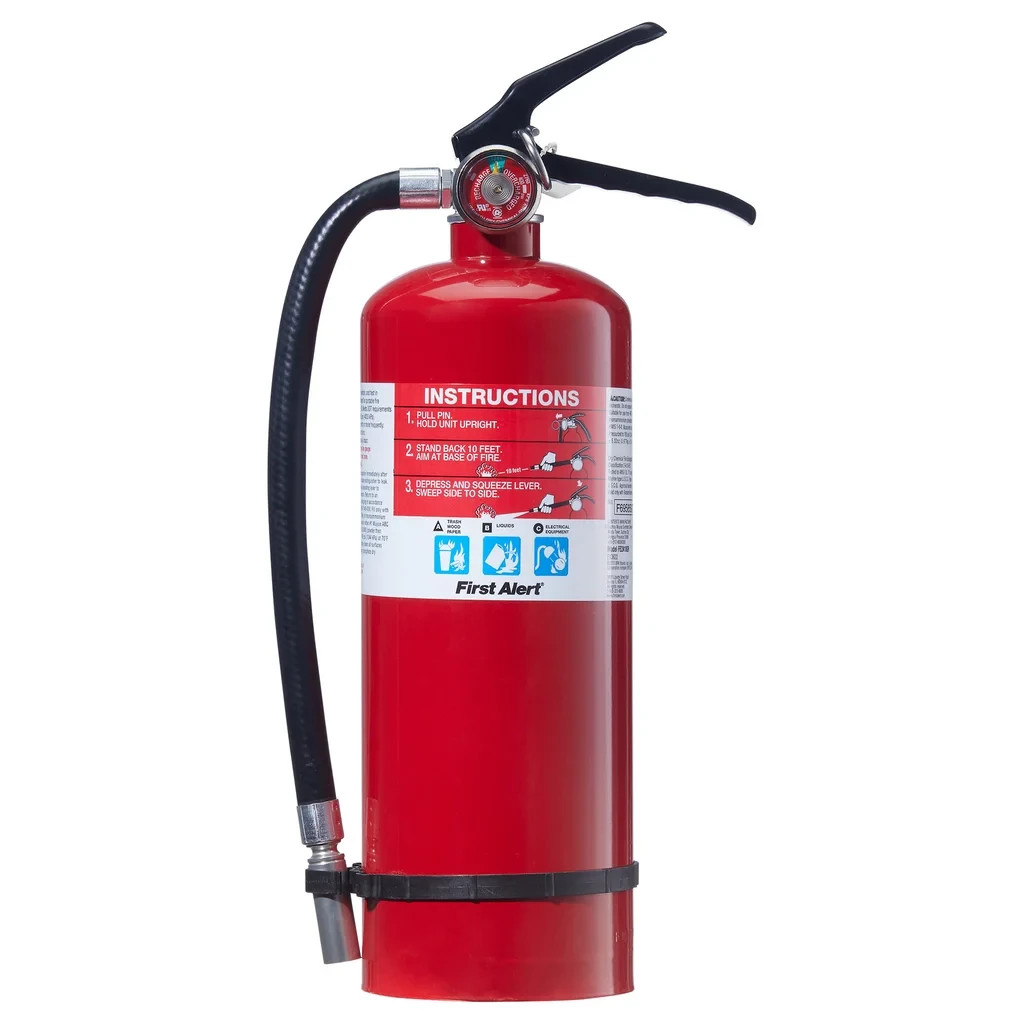 First Alert Rechargeable Heavy Duty Fire Extinguisher UL Rated 3-A:40-BC, NEW