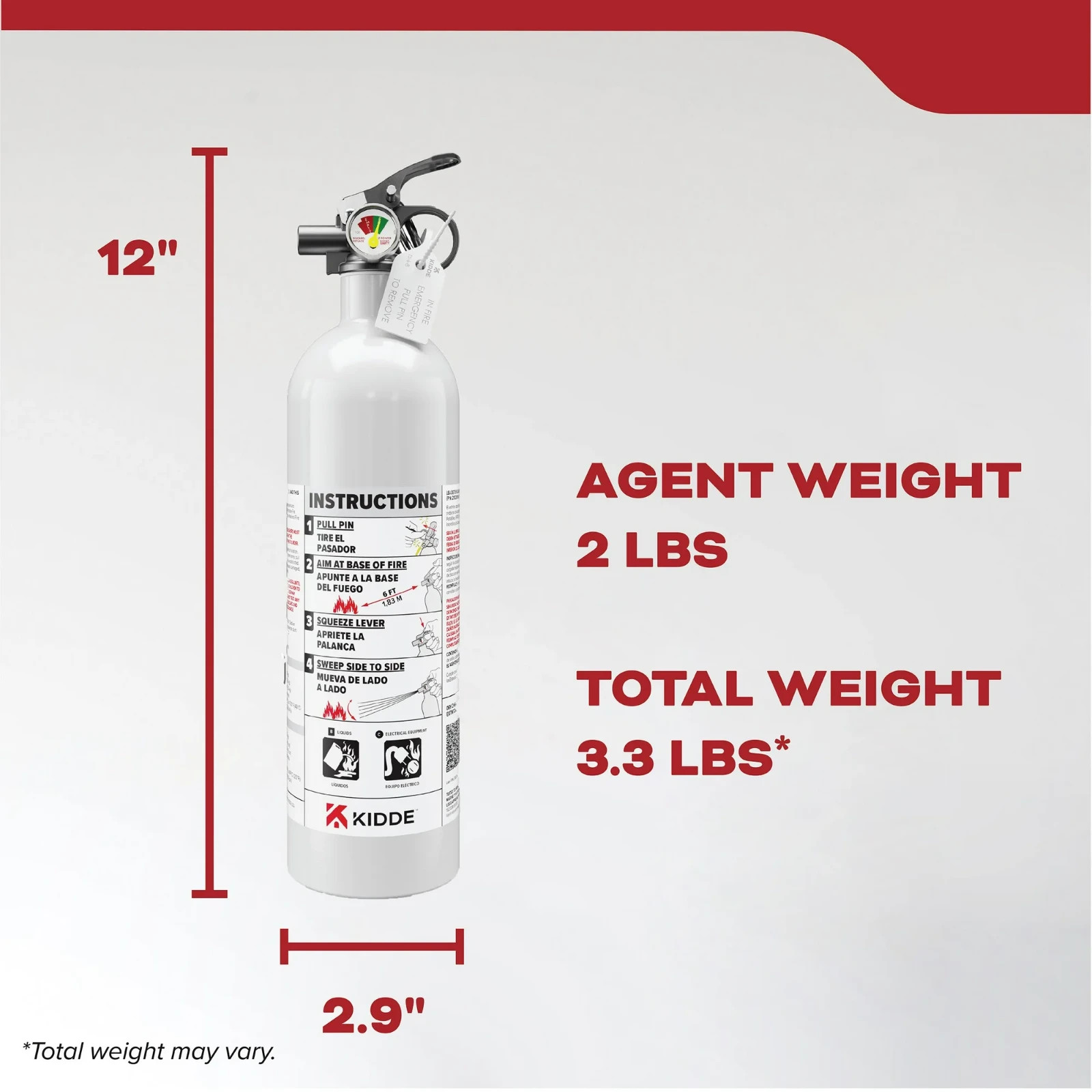 Car Vehicle Fire Extinguisher Single Use 5BC Rating Auto Safety Emergency Supply