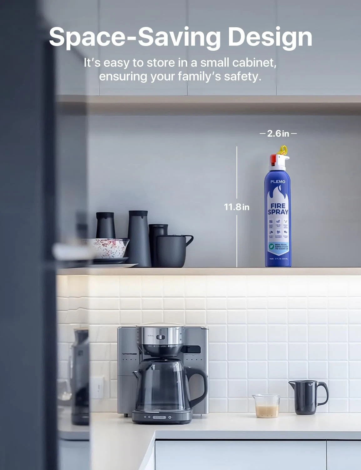 3 pk. Fire Extinguisher for Home, Compact Fire Extinguisher 620ml Fire Spray