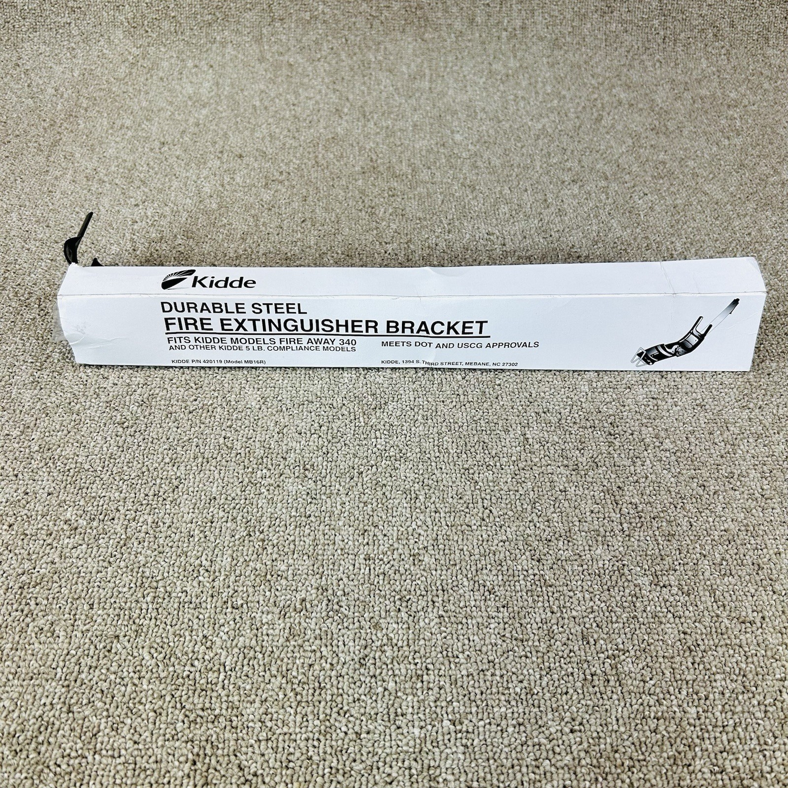 Kidde 420119 MB16R Fire Extinguisher Mount Metal Strap Bracket Heavy Duty 5 Lb