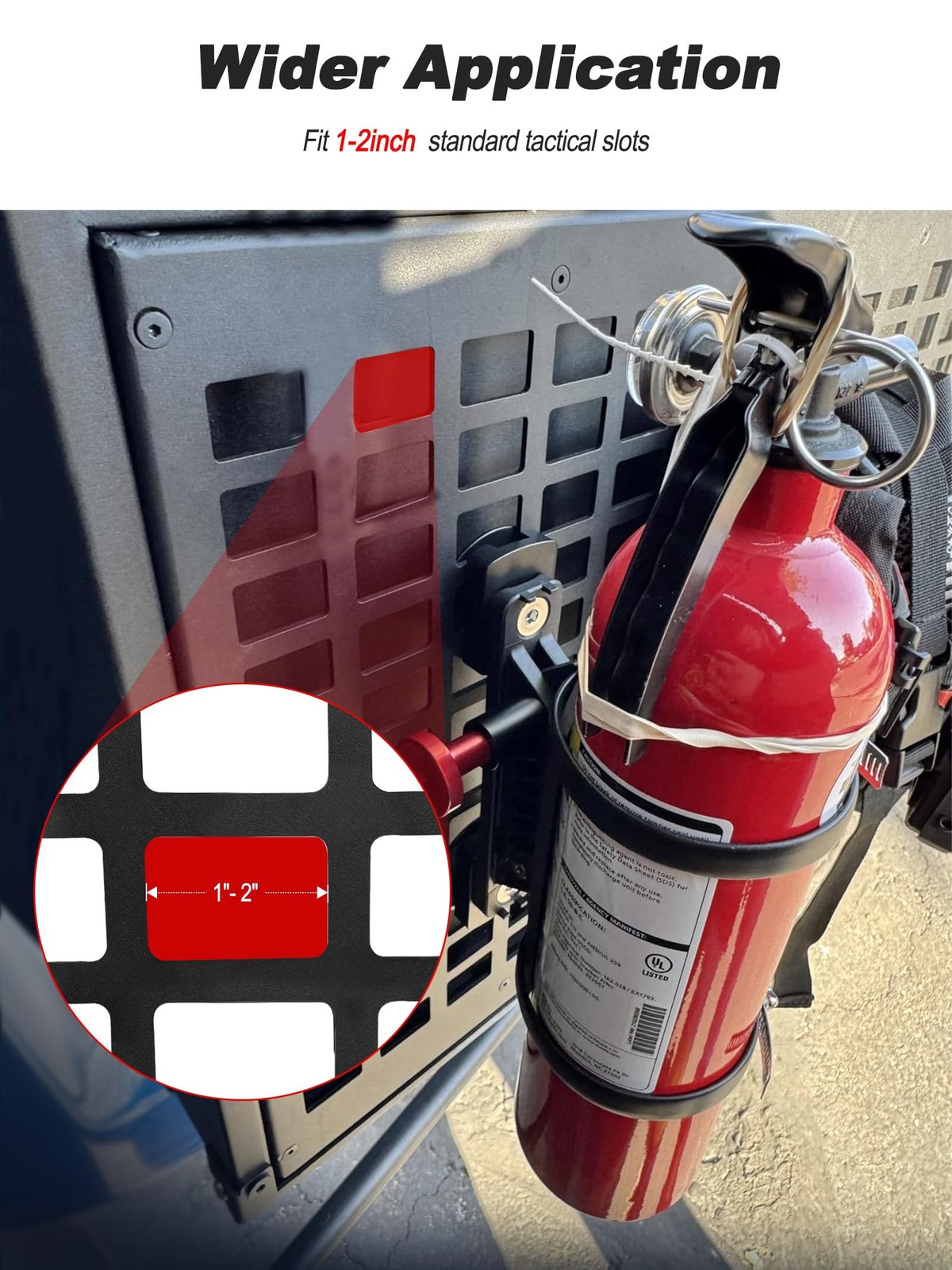 NILKATSS MOLLE Fire Extinguisher Mount Kit – Quick Release Bracket for Tactic…