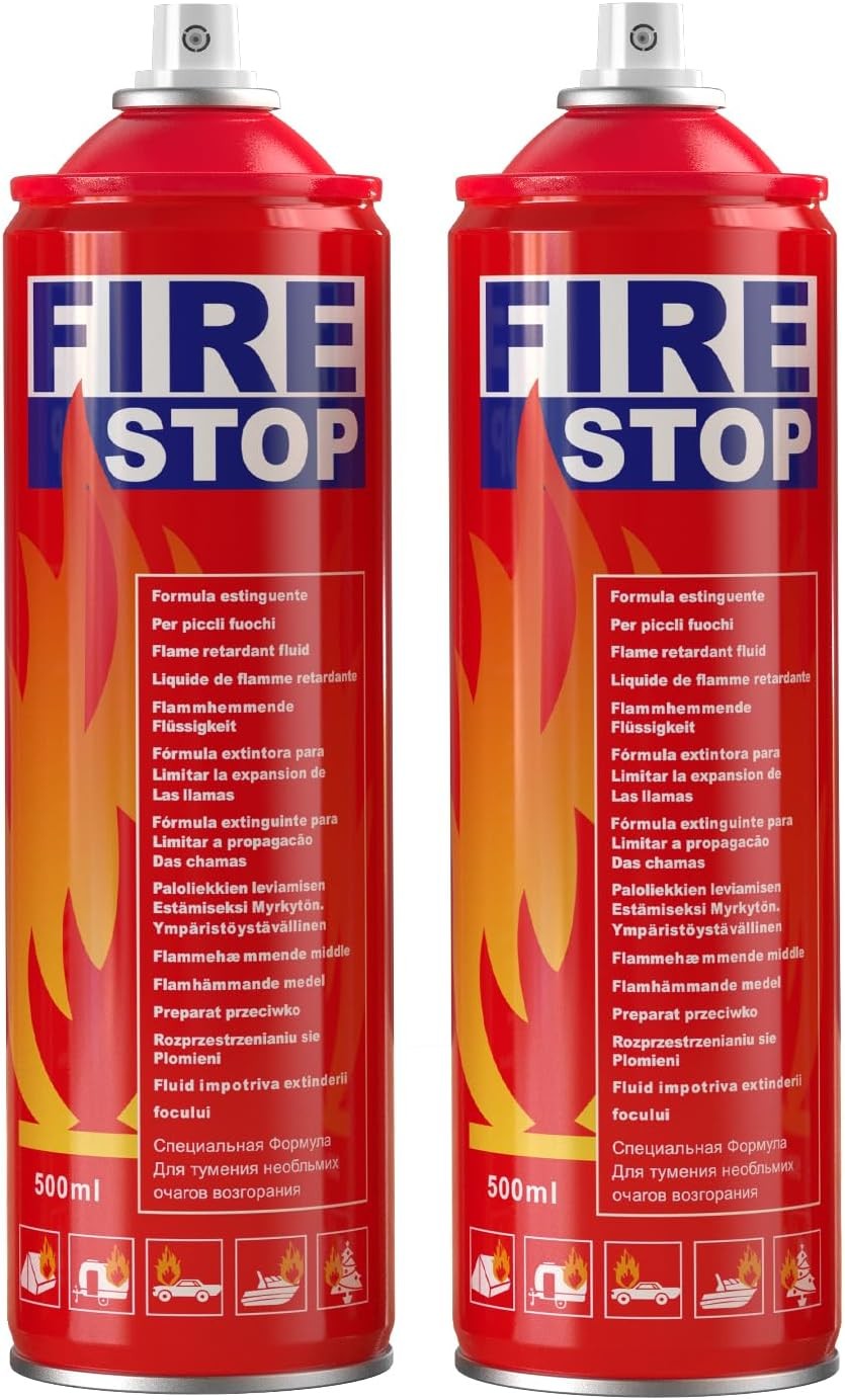 Fire Extinguisher 2 Pack ABCK Portable with Mount Bracket Home Car Kitchen