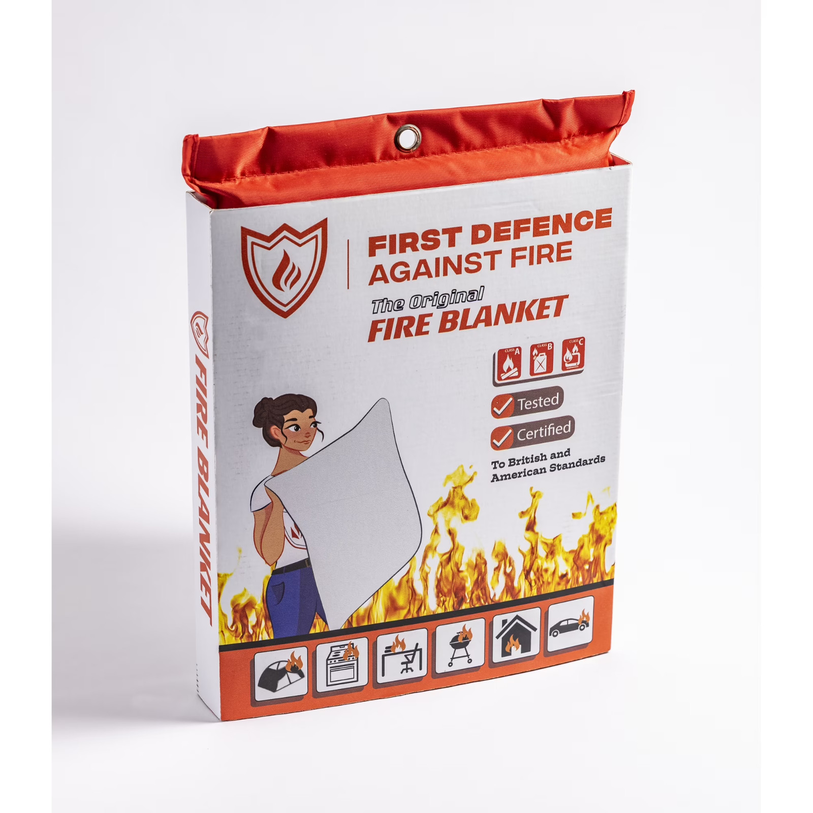 Fire blanket X-large flame-resistant fabric 72 x 72″ Unfolded Woven Fibreglass