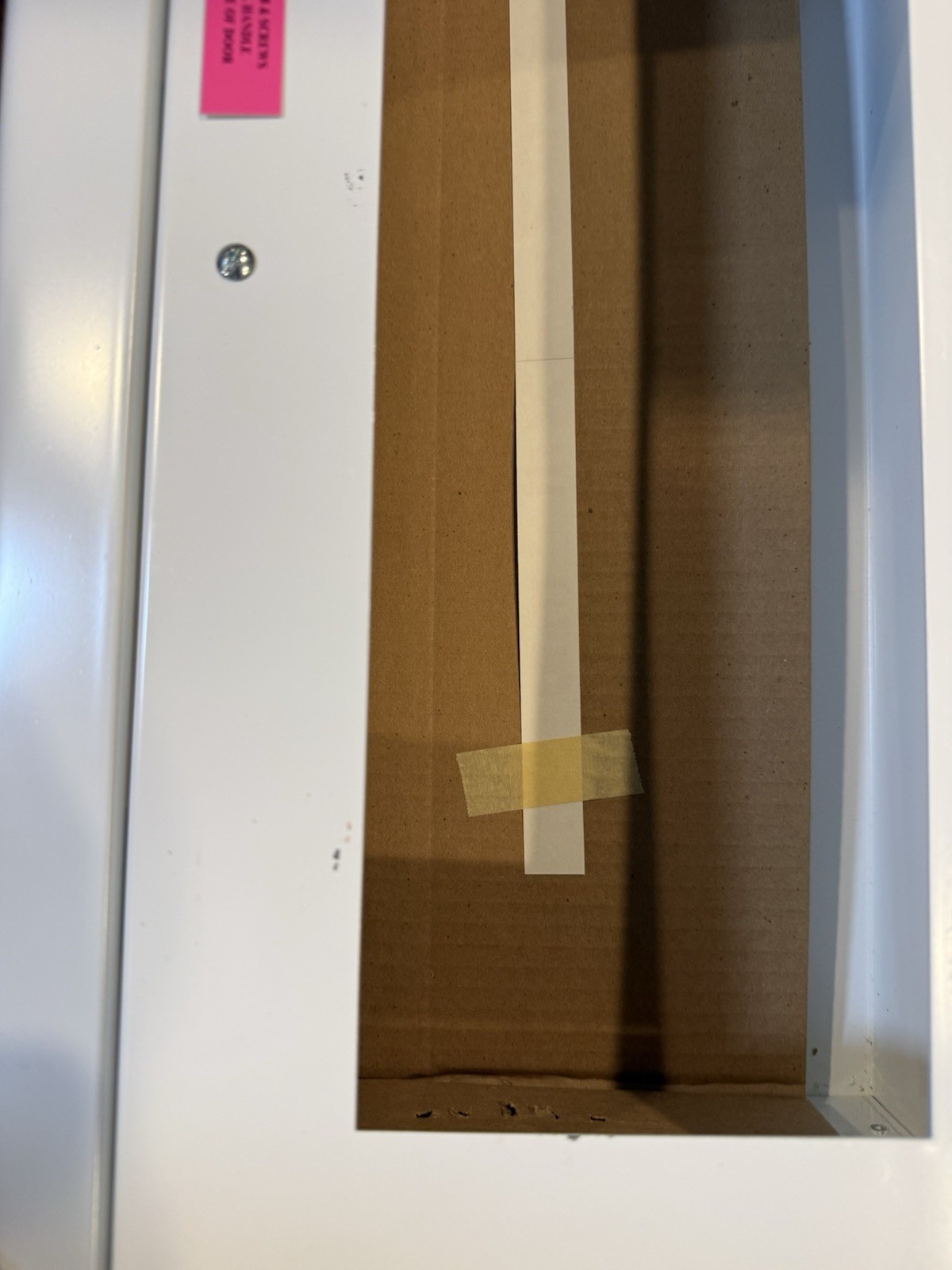 Larsen’s 2409-1F Fire Extinguisher Cabinet Semi-Recessed Glass Door White Scuff