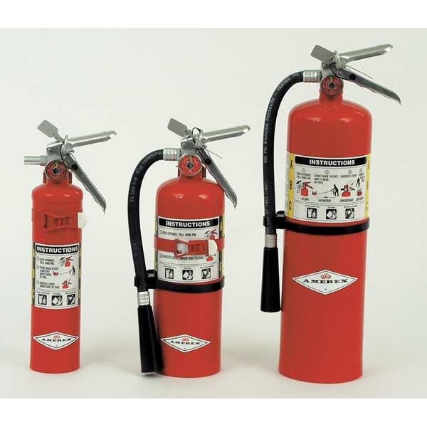 Amerex B417t Fire Extinguisher, Class Abc, Ul Rating 1A:10B:C, 195 Psi,