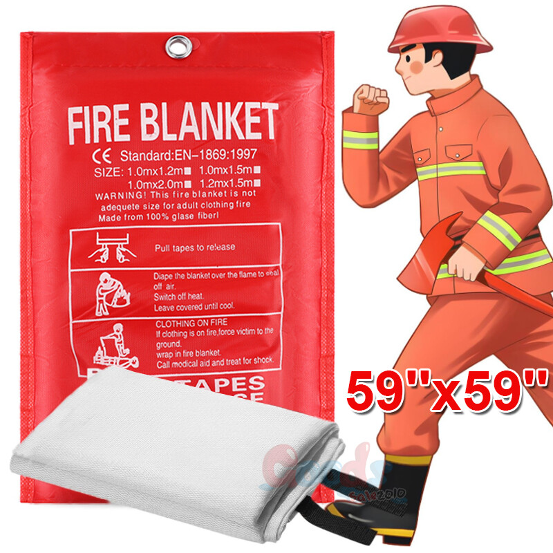 Large Fire Blanket Fireproof For Home Kitchen Office Warehouse Emergency Safety