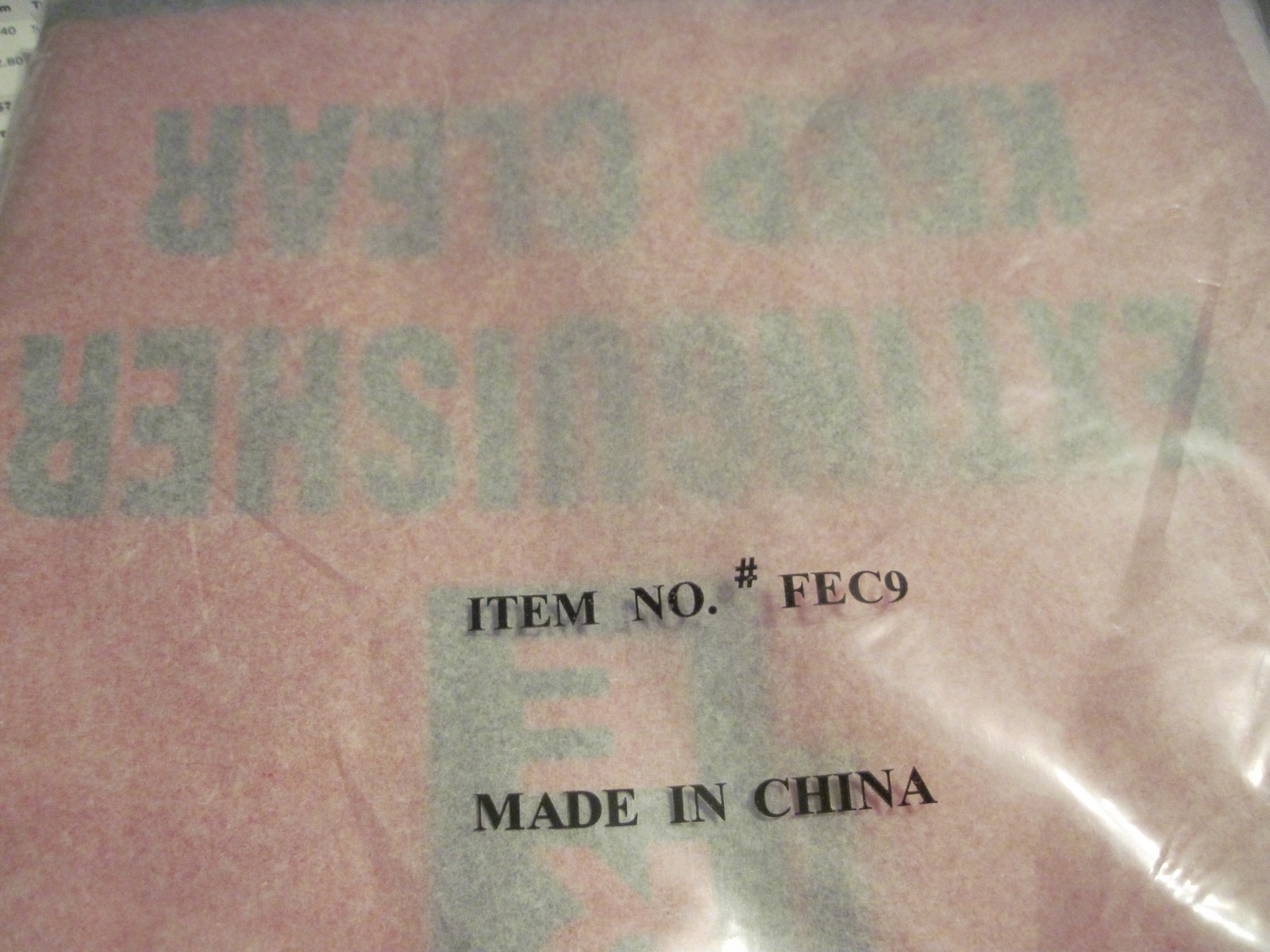 Brooks FEC9 Fire Extinguisher Cover “Keep Clear”, Large Size, Heavy Duty, NEW