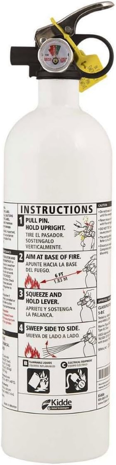 Fire Extinguisher for Boats, Single-Use 5BC