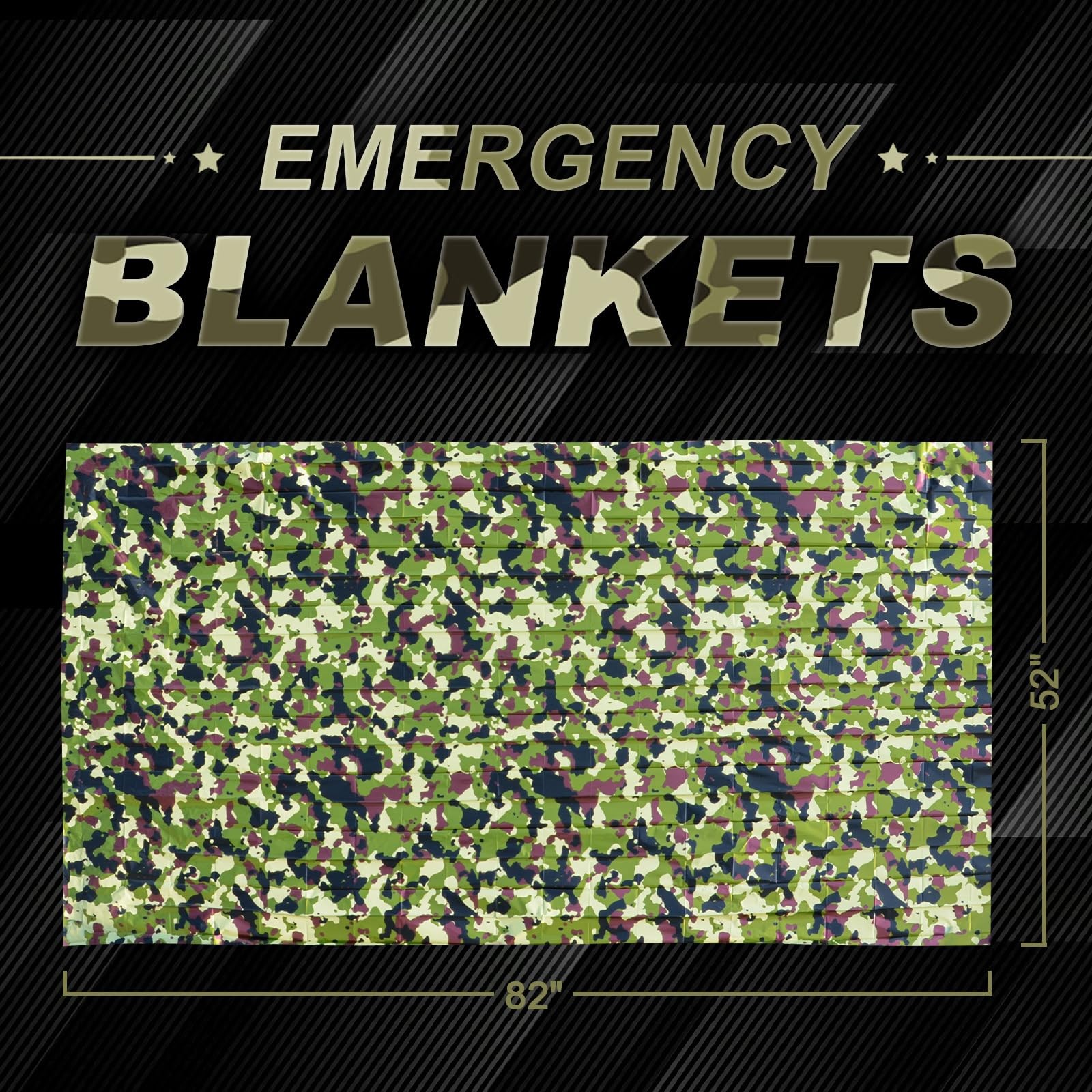 5-Pack Mylar Survival Blanket – 90% Heat Retention, Waterproof, Emergency Bla…