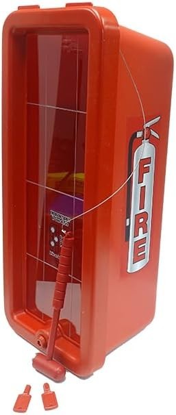 Cato 10551-H Red Plastic Chief Fire Extinguisher Cabinet for 2.5 + 5 lb + Hammer