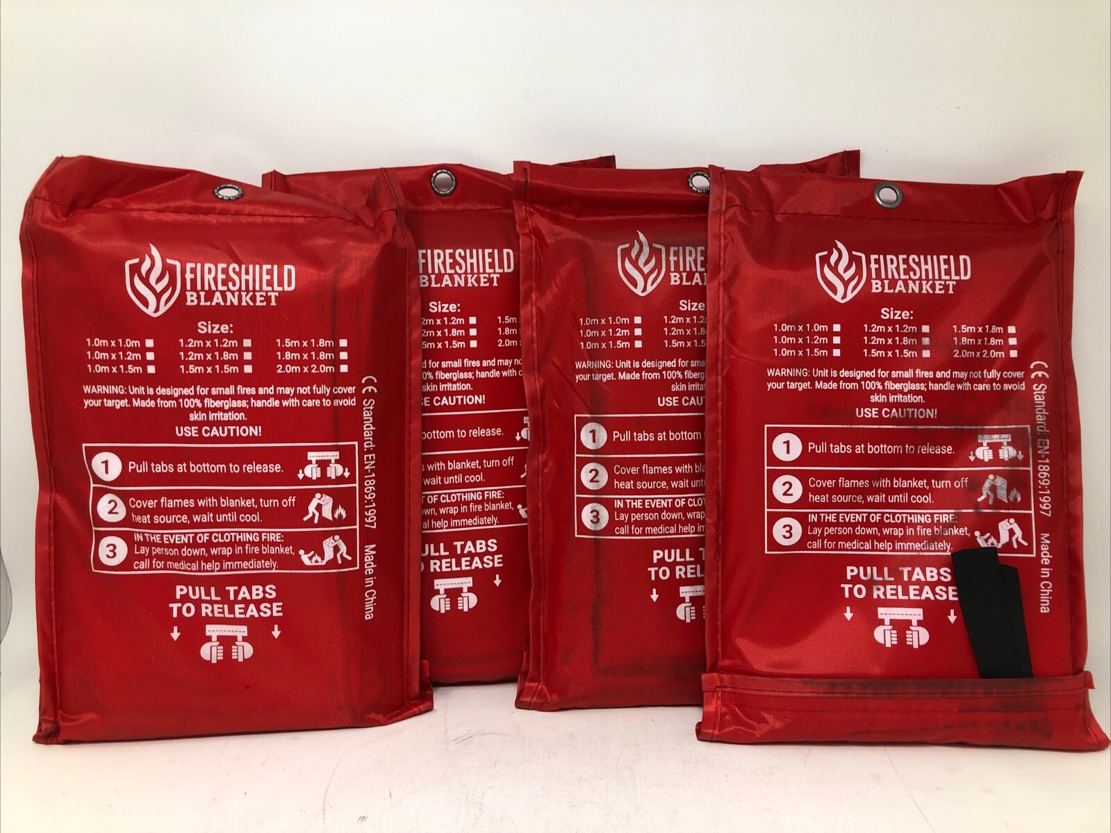 Fire Shield Blanket Emergency Saftey Retardent Lot of 4