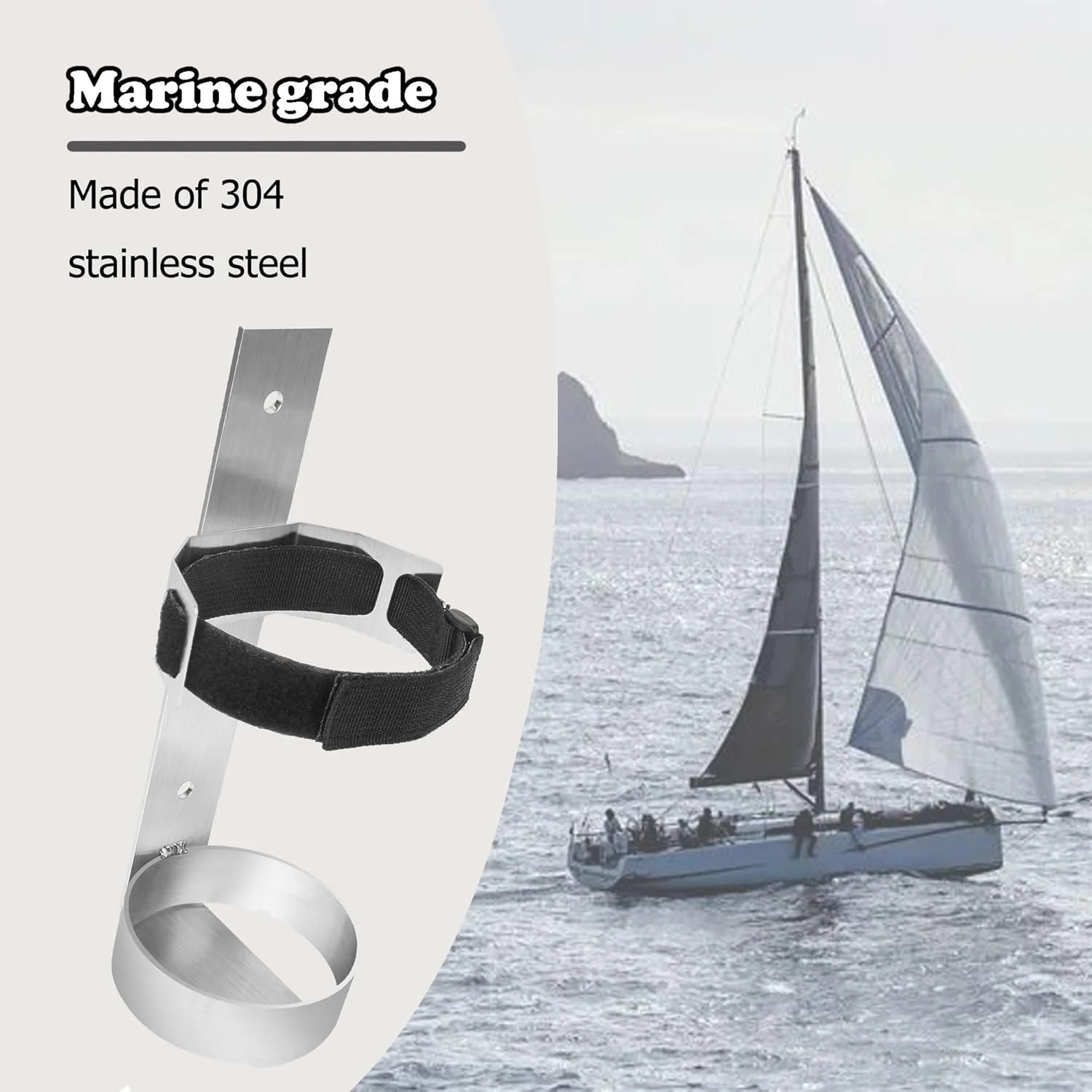 Boat Steel Fire Extinguisher Bracket,304 Stainless Steel Mounting Bracket with A