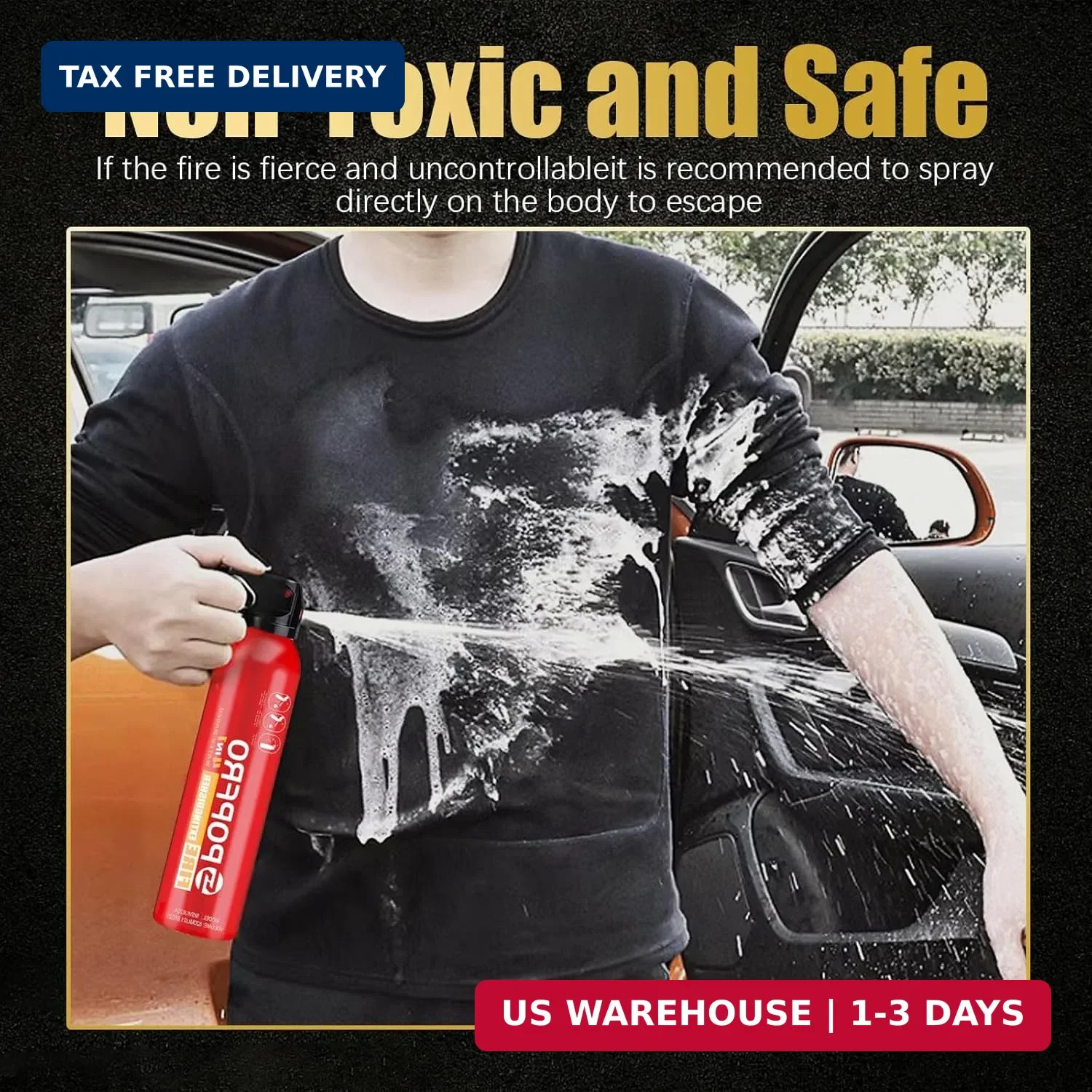Portable Fire Extinguisher | 4-in-1 Small Fire Extinguisher for Home, Garage, Ki