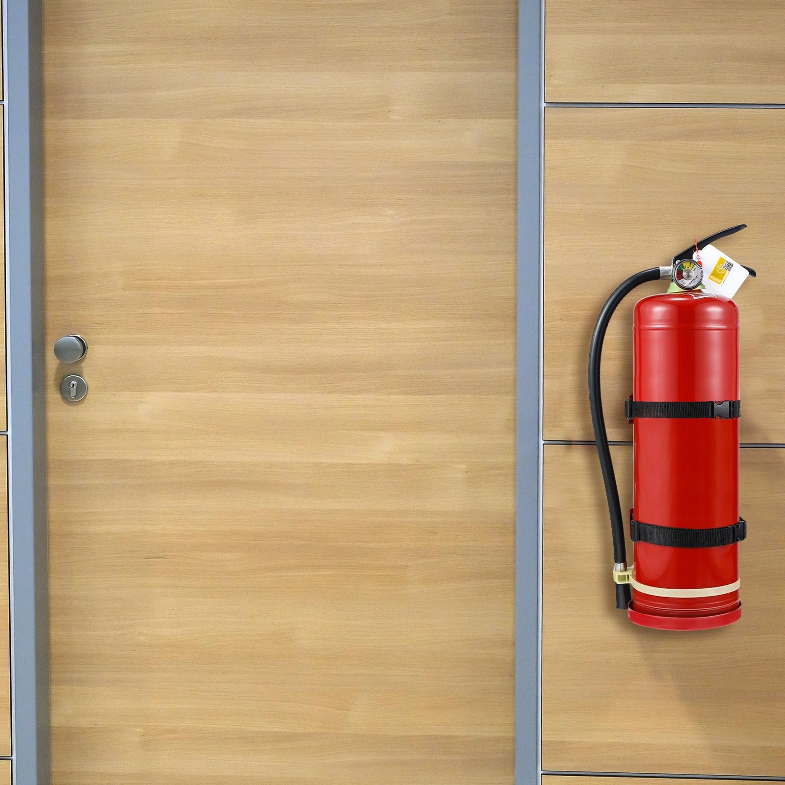 2 Pcs Fire Extinguisher Metal Bracket Holder Wall Mount Compatible with 5 Pou…