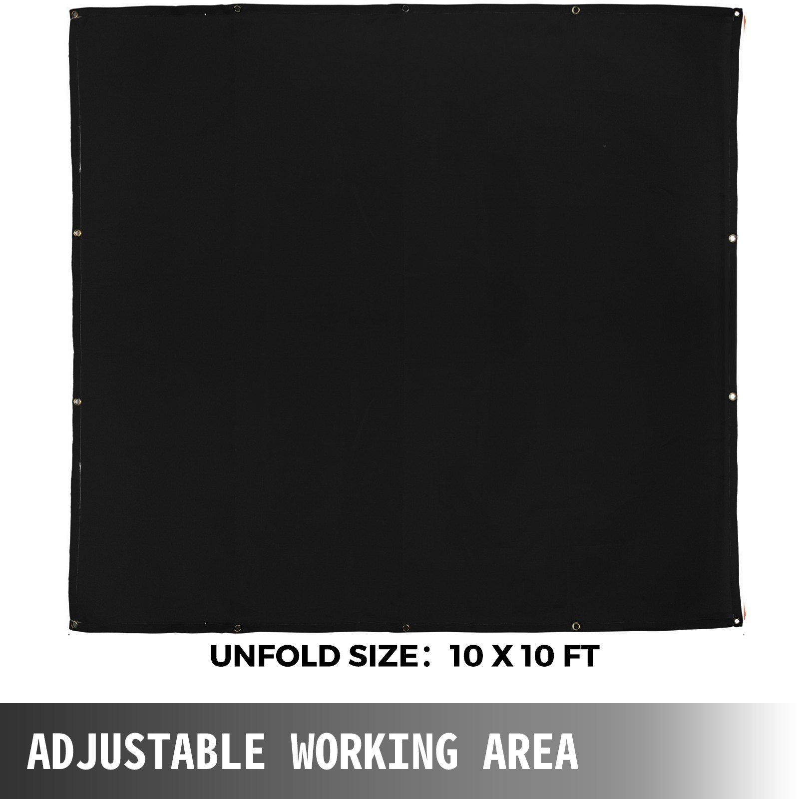 10’x10′ Fiberglass Welding Blanket Heat-Resistant to 550°C w/ Brass Grommets