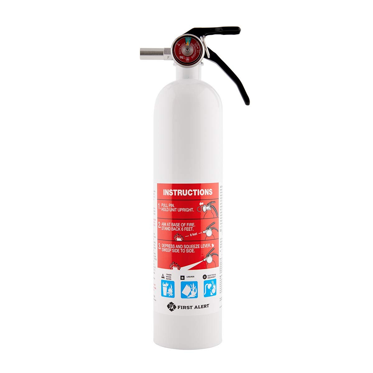 First Alert Marine Fire Extinguisher White Boat Safety 1-Pack FE1A10GR